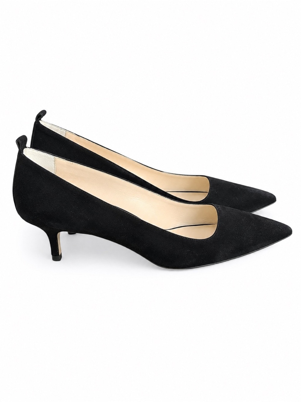 Everlane Black Suede Kitten Heels Size 9 Made in Italy Pointed Toe Pumps